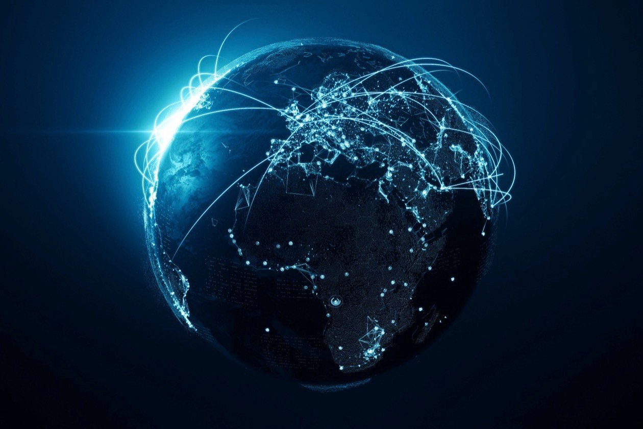 Illustration of an interconnected world