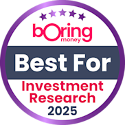 Boring Money Award Best for Investment Research 2025